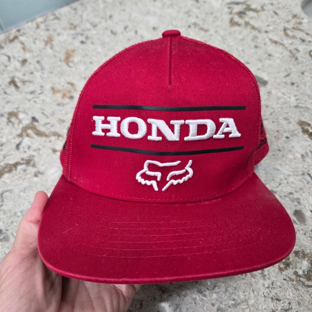 Honda Fox Racing Red Trucker‎ Hat OSFA Mens Motorsport Motocross Cap